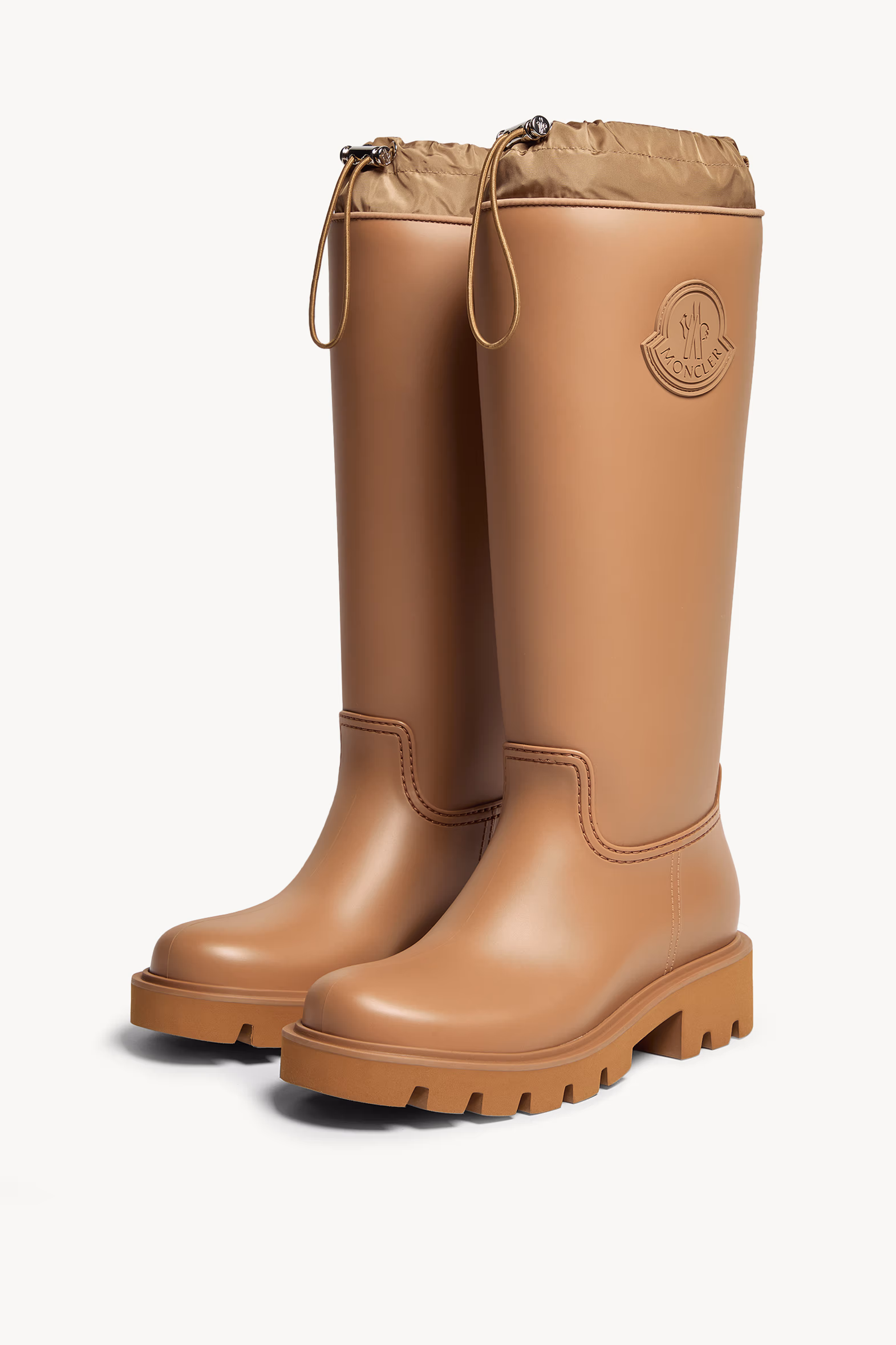 Kickstream High Rain Boots Women Light Brown Moncler 4